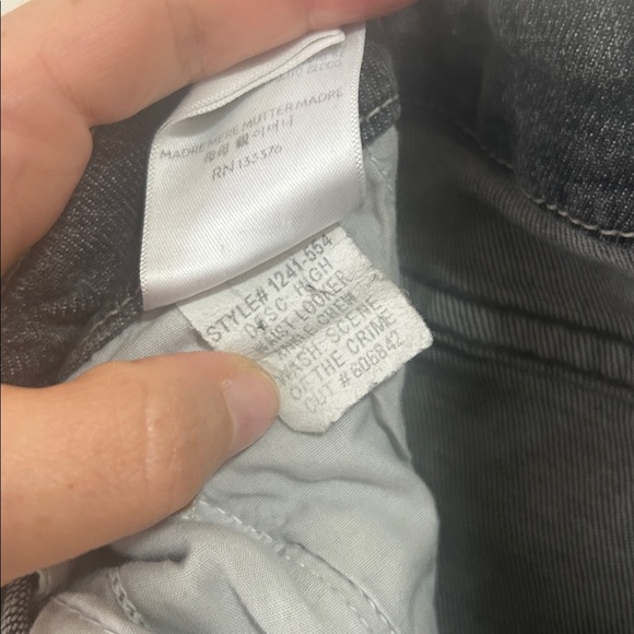 Mother High Waist Looker Ankle Chew Jean in Scene Of The Crime Washed Grey sz 25 - Picture 12 of 12